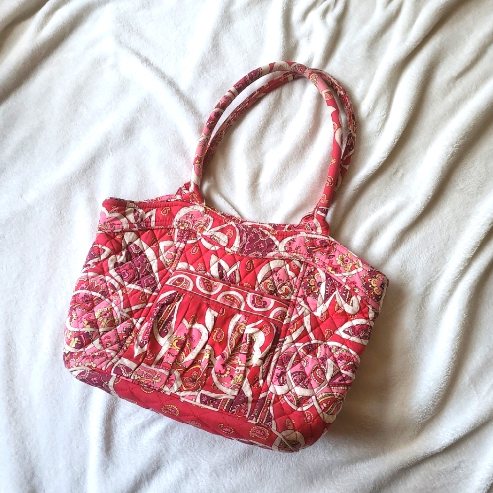 Vera Bradley Sweetheart Shoulder Bag in the Rosy Posies pattern. - Picture 2 of 14